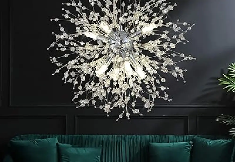 art deco crystal chandelier